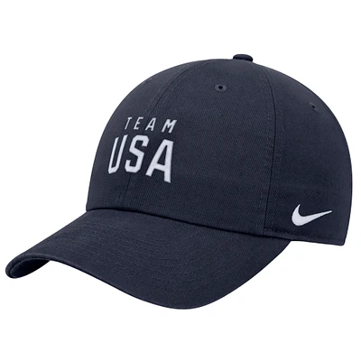 Youth Nike Navy Team USA Club Adjustable Hat