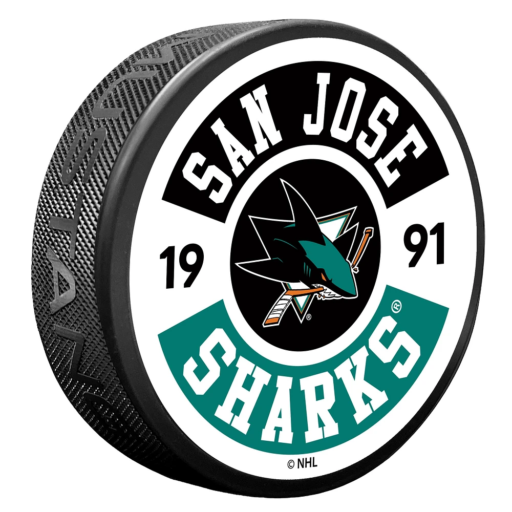 San Jose Sharks Cog Hockey Puck