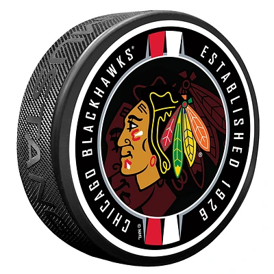 Chicago Blackhawks Ribbon Hockey Puck