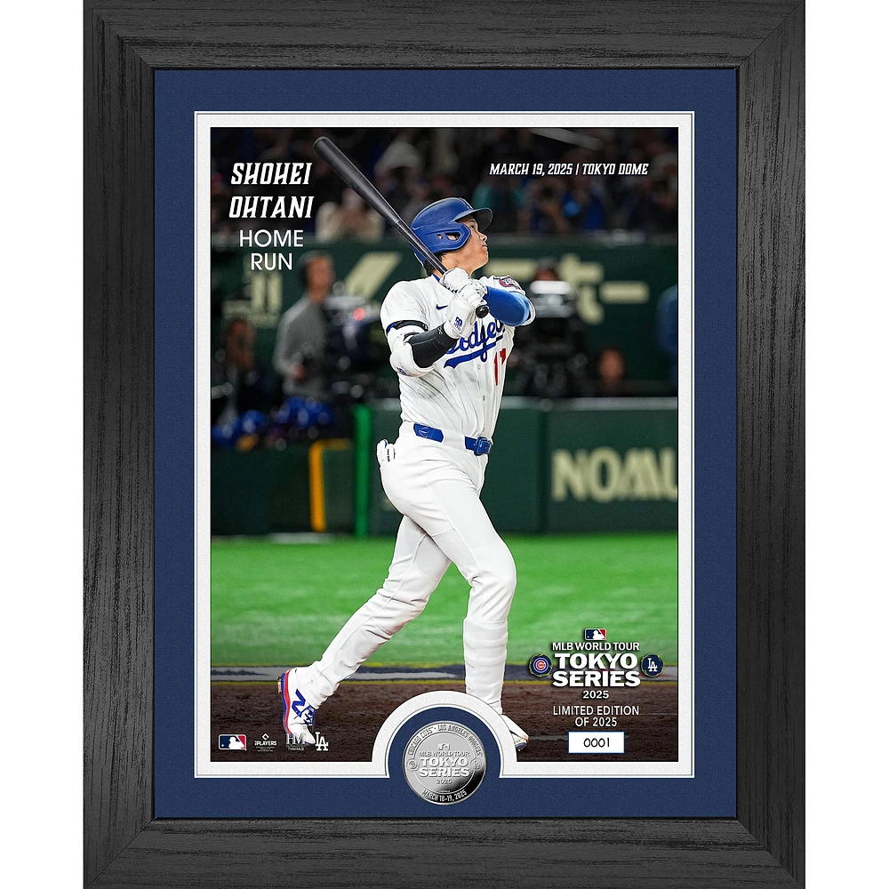 Highland Mint Shohei Ohtani Los Angeles Dodgers 2025 MLB World Tour: Tokyo Series 13" x 16" Home Run Silver Coin Photo Mint
