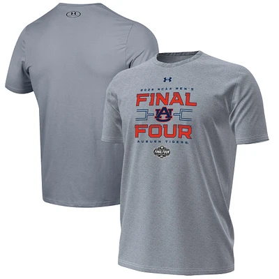 Men's Under Armour Gray Auburn Tigers 2025 NCAA Basketball Tournament March Madness Final Four Locker Room T-Shirt