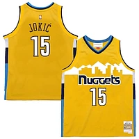 Men's Mitchell & Ness Nikola Jokic Yellow Denver Nuggets 2017-18 Swingman Jersey