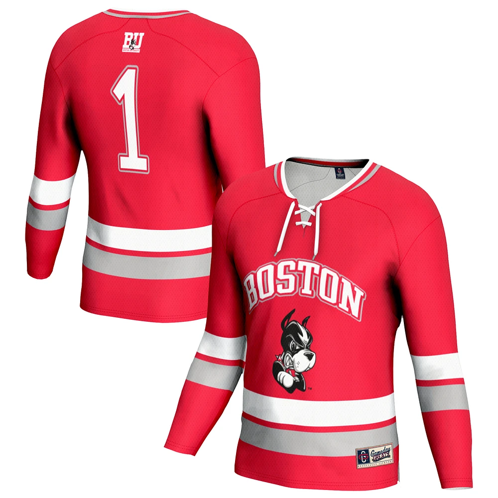 Unisex GameDay Greats Scarlet Boston University Lightweight Women's Hockey Team Fashion Jersey