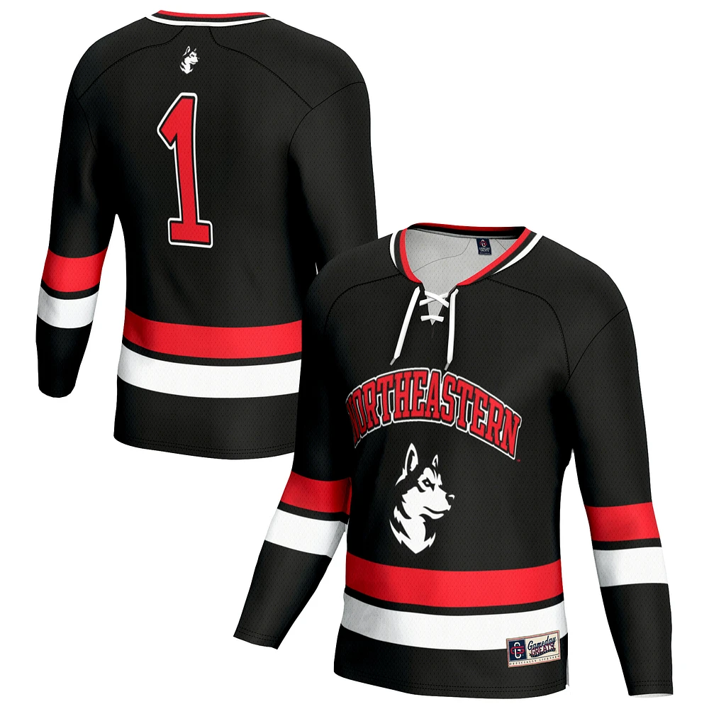 Unisex GameDay Greats Black Northeastern Huskies Lightweight Women's Hockey Team Fashion Jersey