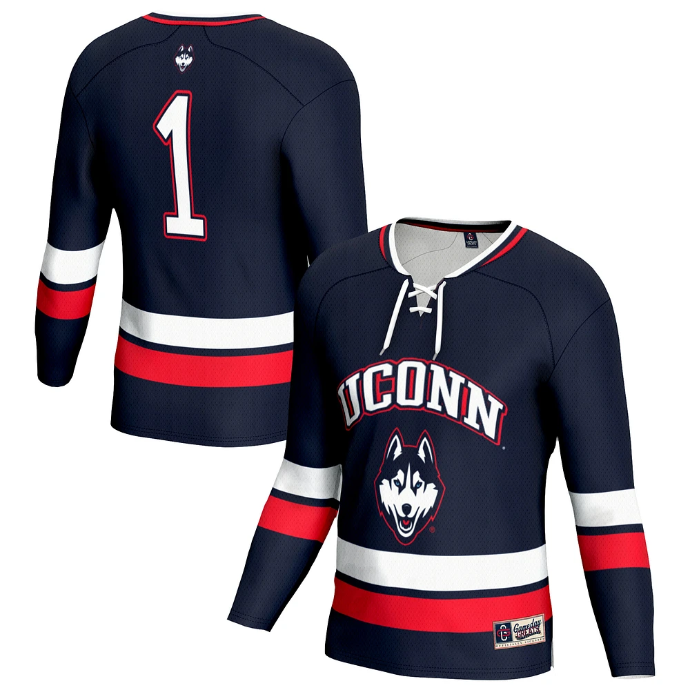 Unisex GameDay Greats Navy UConn Huskies Lightweight Women's Hockey Team Fashion Jersey