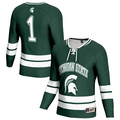 Unisex GameDay Greats Green Michigan State Spartans Lightweight Women's Hockey Team Fashion Jersey
