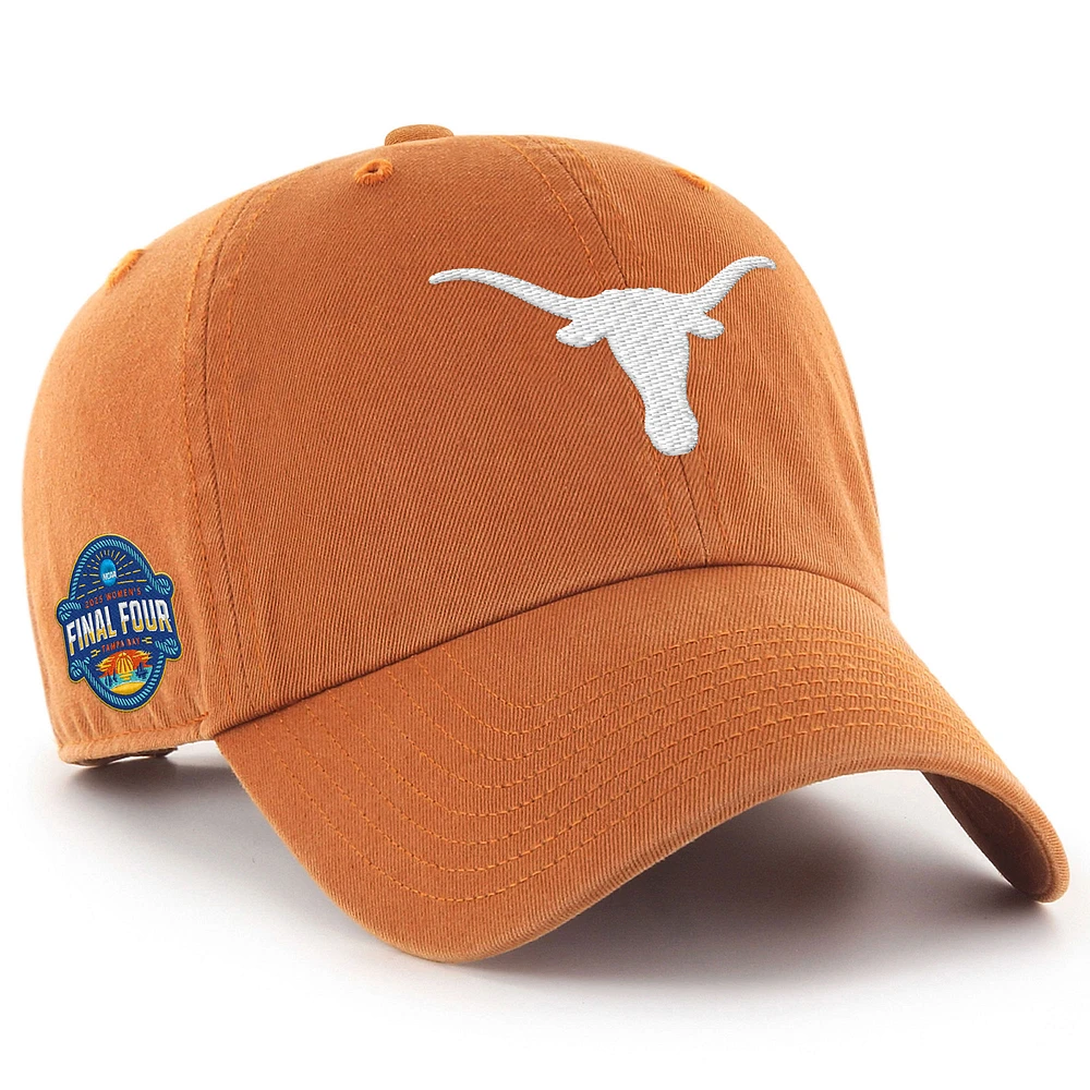 Men's '47 Texas Orange Texas Longhorns 2025 NCAA Women's Basketball Tournament March Madness Final Four Clean Up Adjustable Hat