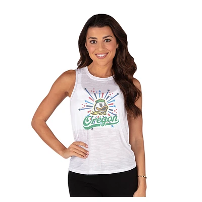 Women's Concepts Sport White Oregon Ducks Infuse Knit Tank Top
