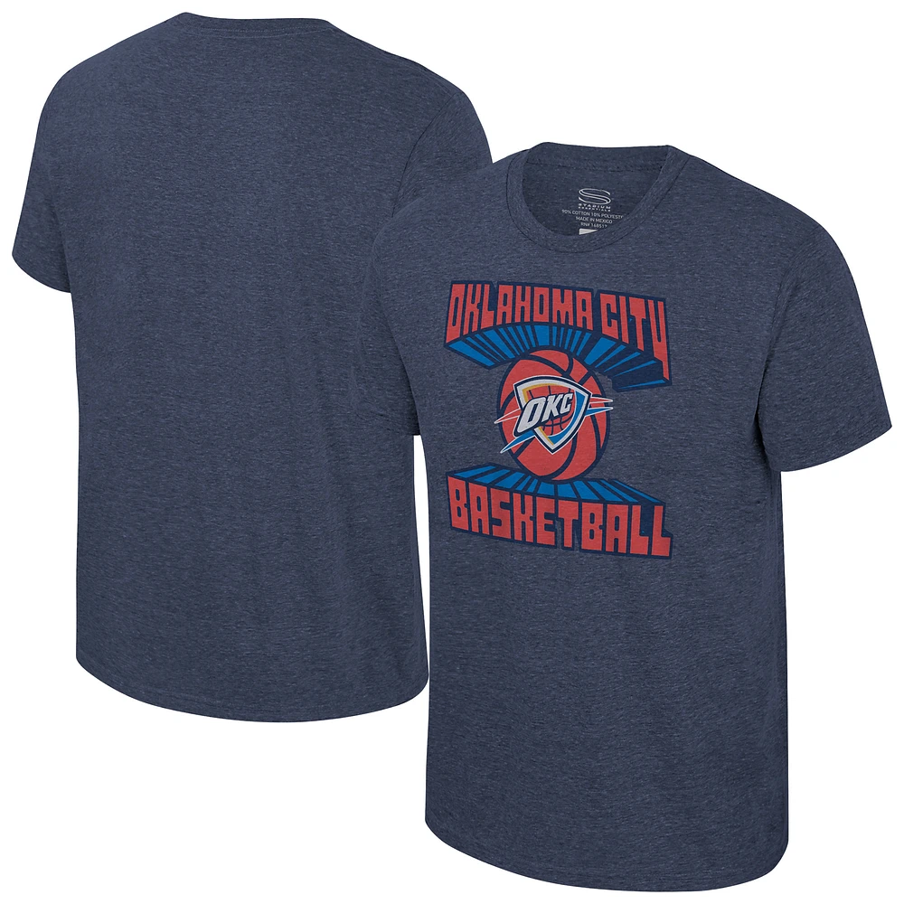 Unisex Stadium Essentials Navy Oklahoma City Thunder Club Time Tri-Blend T-Shirt