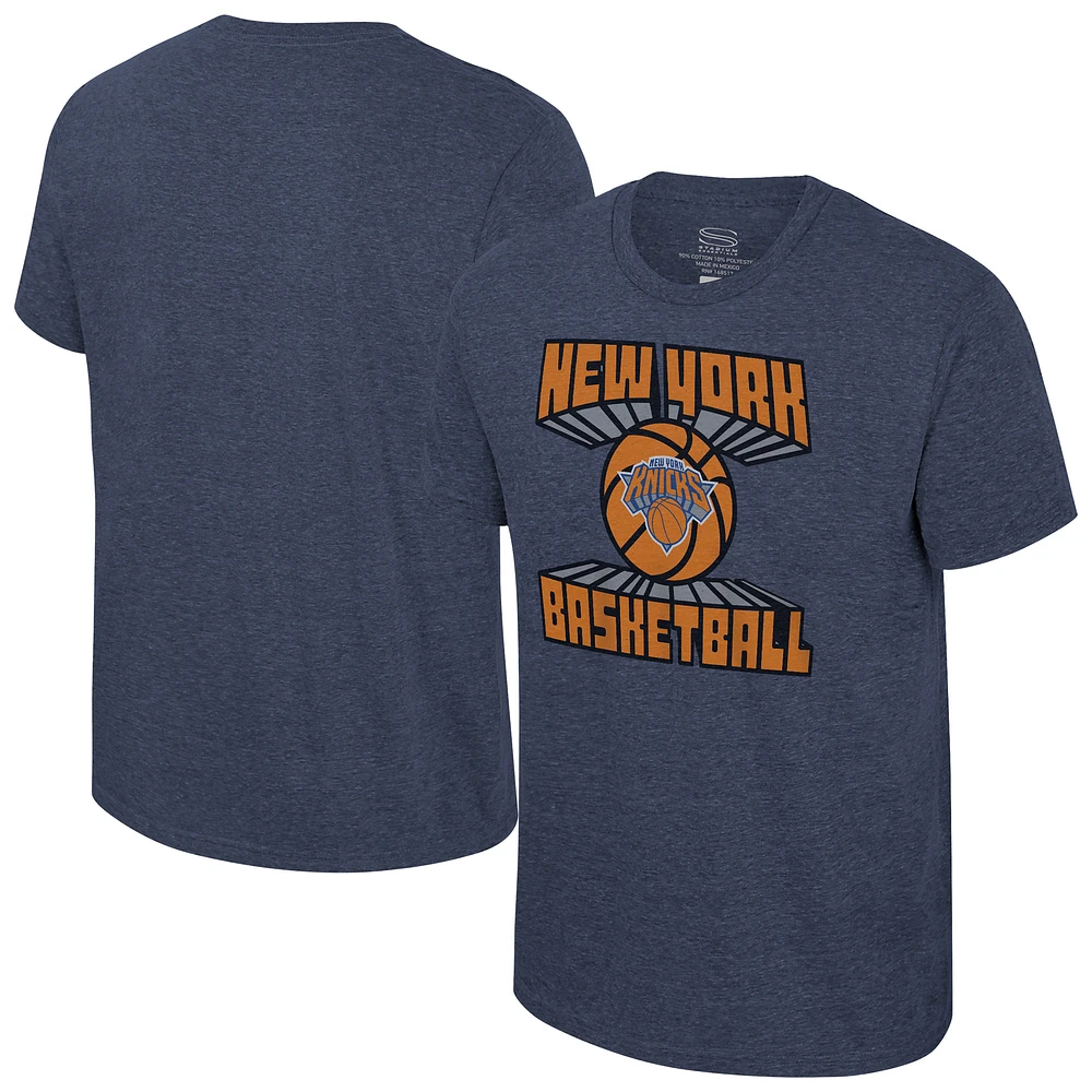 Unisex Stadium Essentials Navy New York Knicks Club Time Tri-Blend T-Shirt