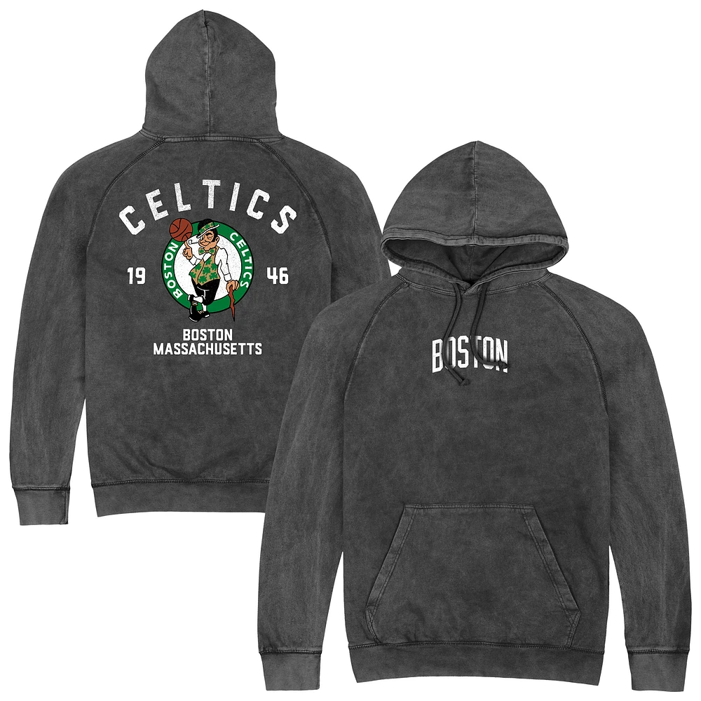 Men's Stadium Essentials Charcoal Boston Celtics Vintage Raglan Pullover Hoodie