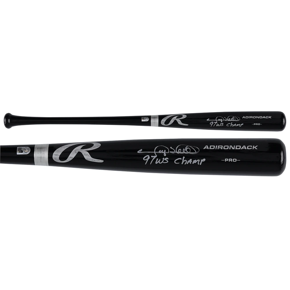Gary Sheffield Florida Marlins Autographed Black Rawlings Pro Bat with "97 WS Champs" Inscription