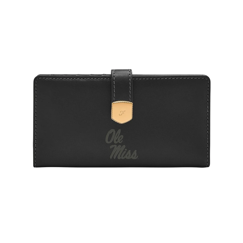 Fossil Ole Miss Rebels Lennox Leather Tab Bifold Wallet