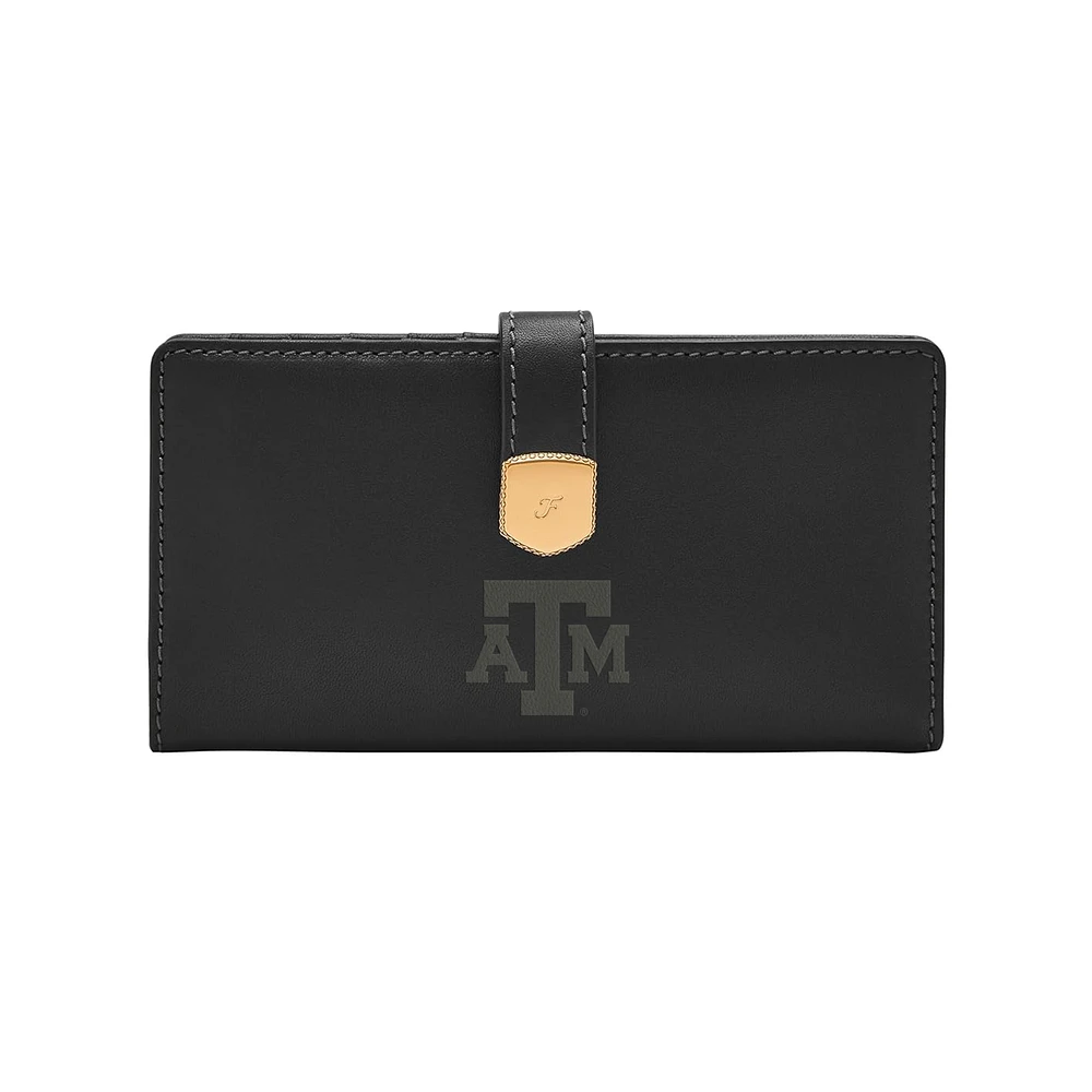 Fossil Texas A&M Aggies Lennox Leather Tab Bifold Wallet
