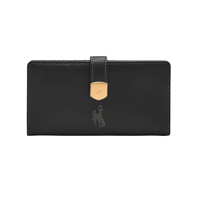Fossil Wyoming Cowboys Lennox Leather Tab Bifold Wallet