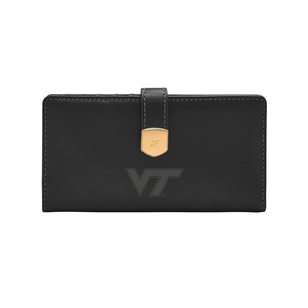 Fossil Virginia Tech Hokies Lennox Leather Tab Bifold Wallet