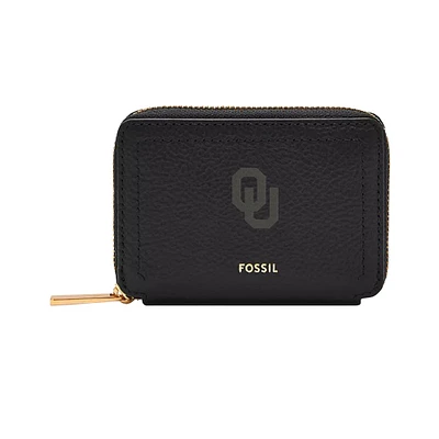 Fossil Oklahoma Sooners Logan Zip Around Card Case