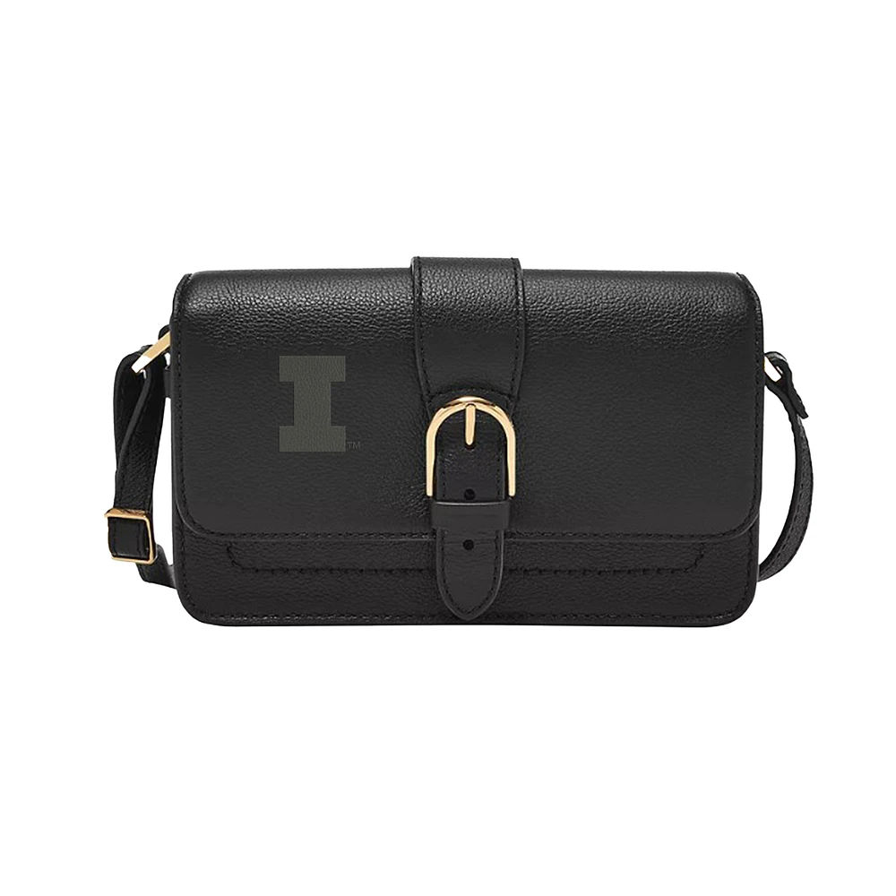 Fossil Illinois Fighting Illini Zoey Leather Small Flap Crossbody Bag