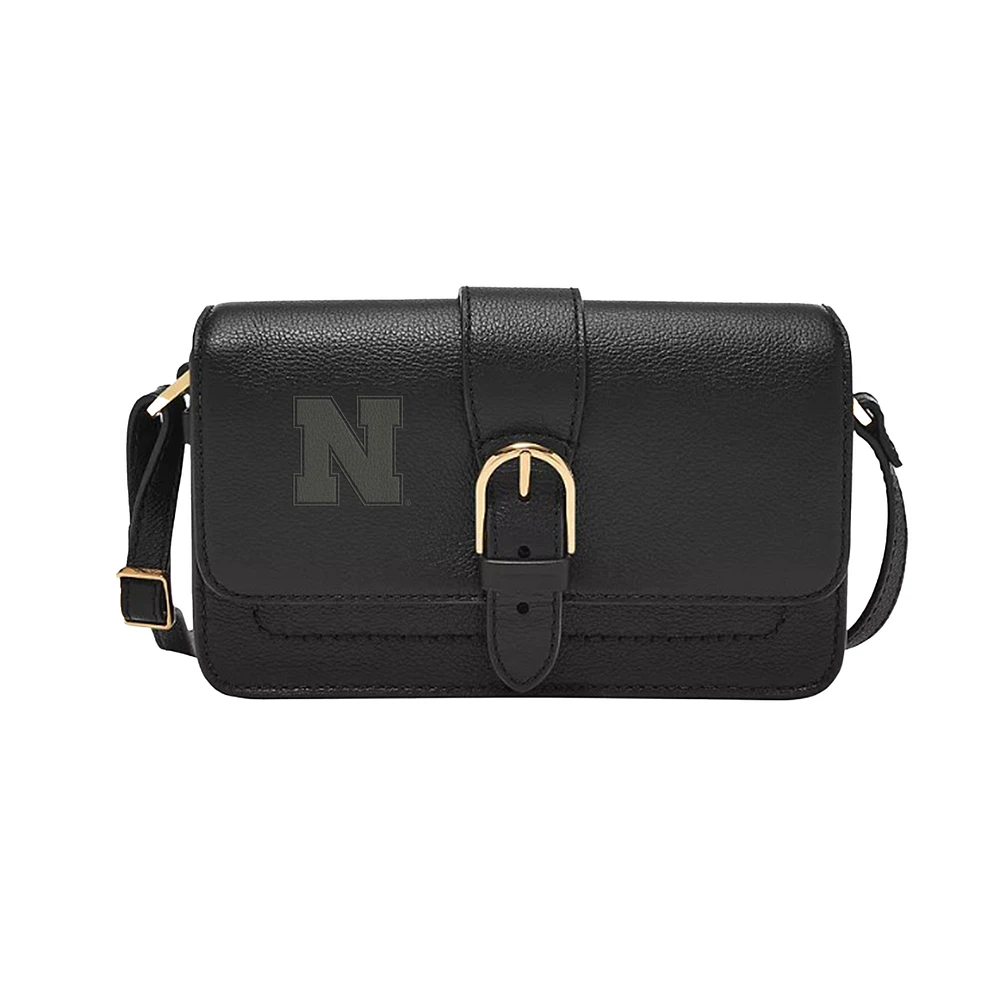 Fossil Nebraska Huskers Zoey Leather Small Flap Crossbody Bag