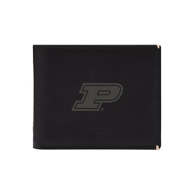 Fossil Purdue Boilermakers Westover Leather Bifold Flip Wallet