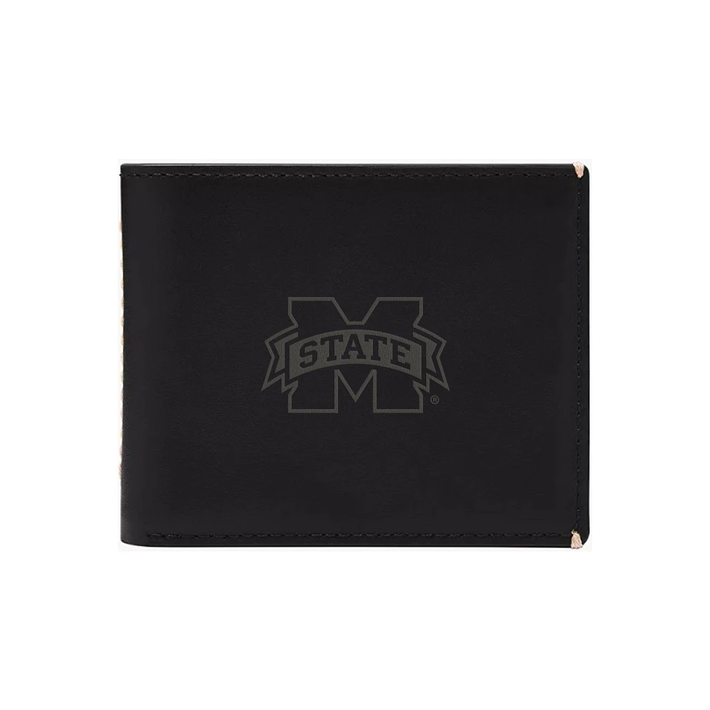 Fossil Mississippi State Bulldogs Westover Leather Bifold Flip Wallet