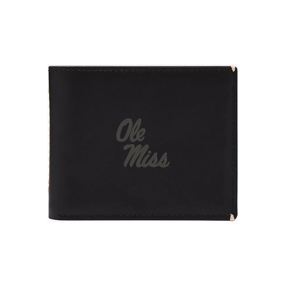 Fossil Ole Miss Rebels Westover Leather Bifold Flip Wallet