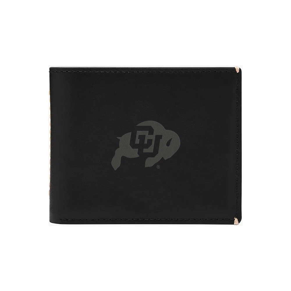 Fossil Colorado Buffaloes Westover Leather Bifold Flip Wallet