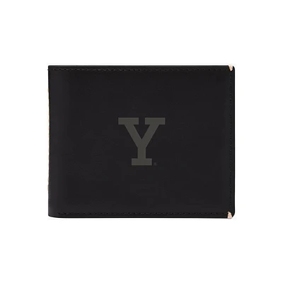Fossil Yale Bulldogs Westover Leather Bifold Flip Wallet