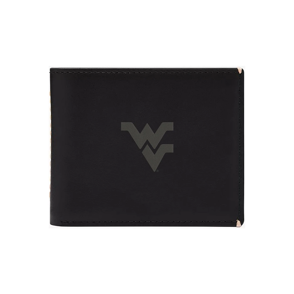 Fossil West Virginia Mountaineers Westover Leather Bifold Flip Wallet