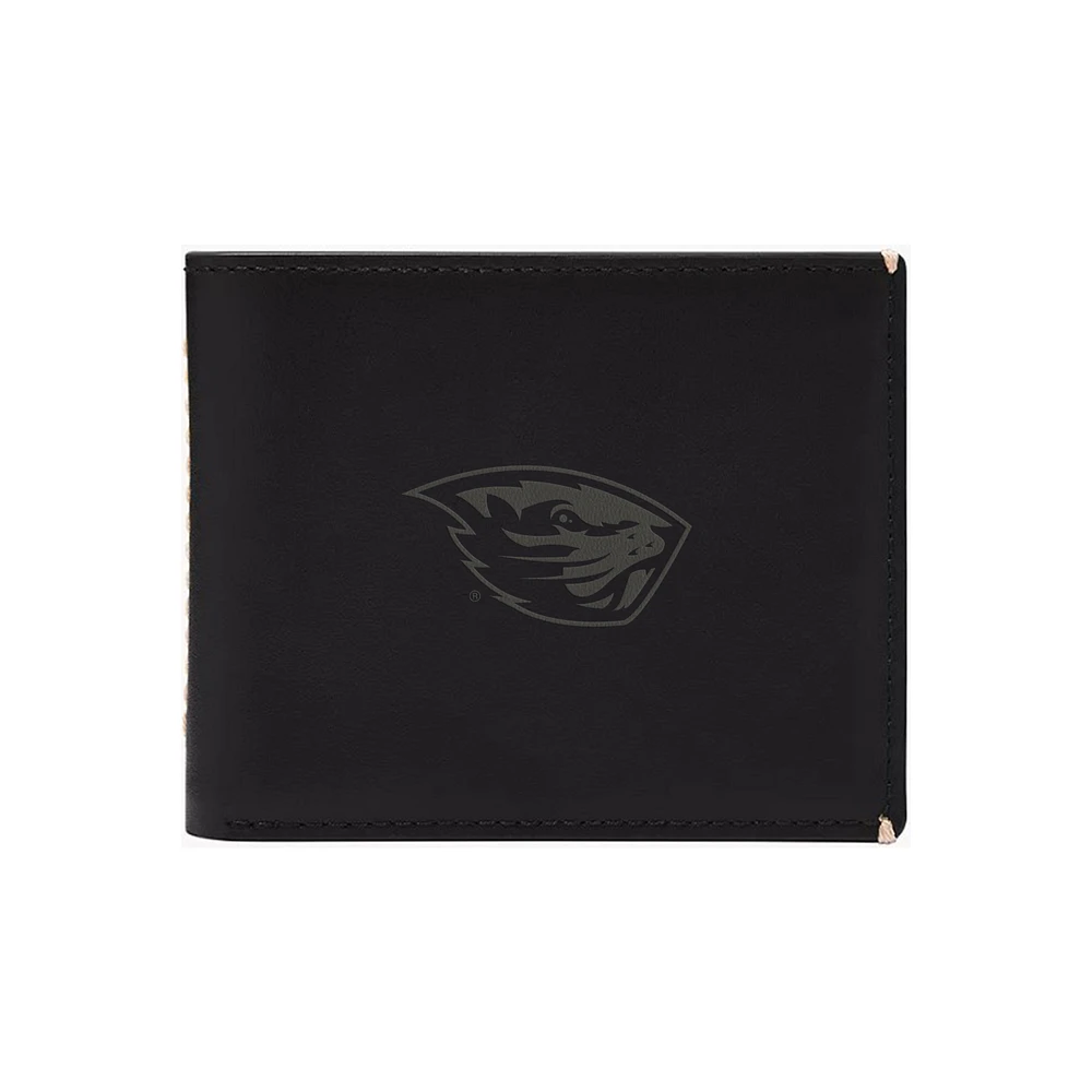 Fossil Oregon State Beavers Westover Leather Bifold Flip Wallet