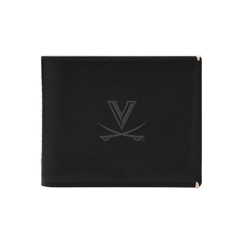 Fossil Virginia Cavaliers Westover Leather Bifold Flip Wallet