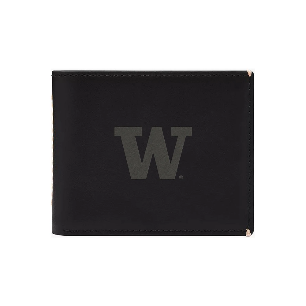 Fossil Washington Huskies Westover Leather Bifold Flip Wallet