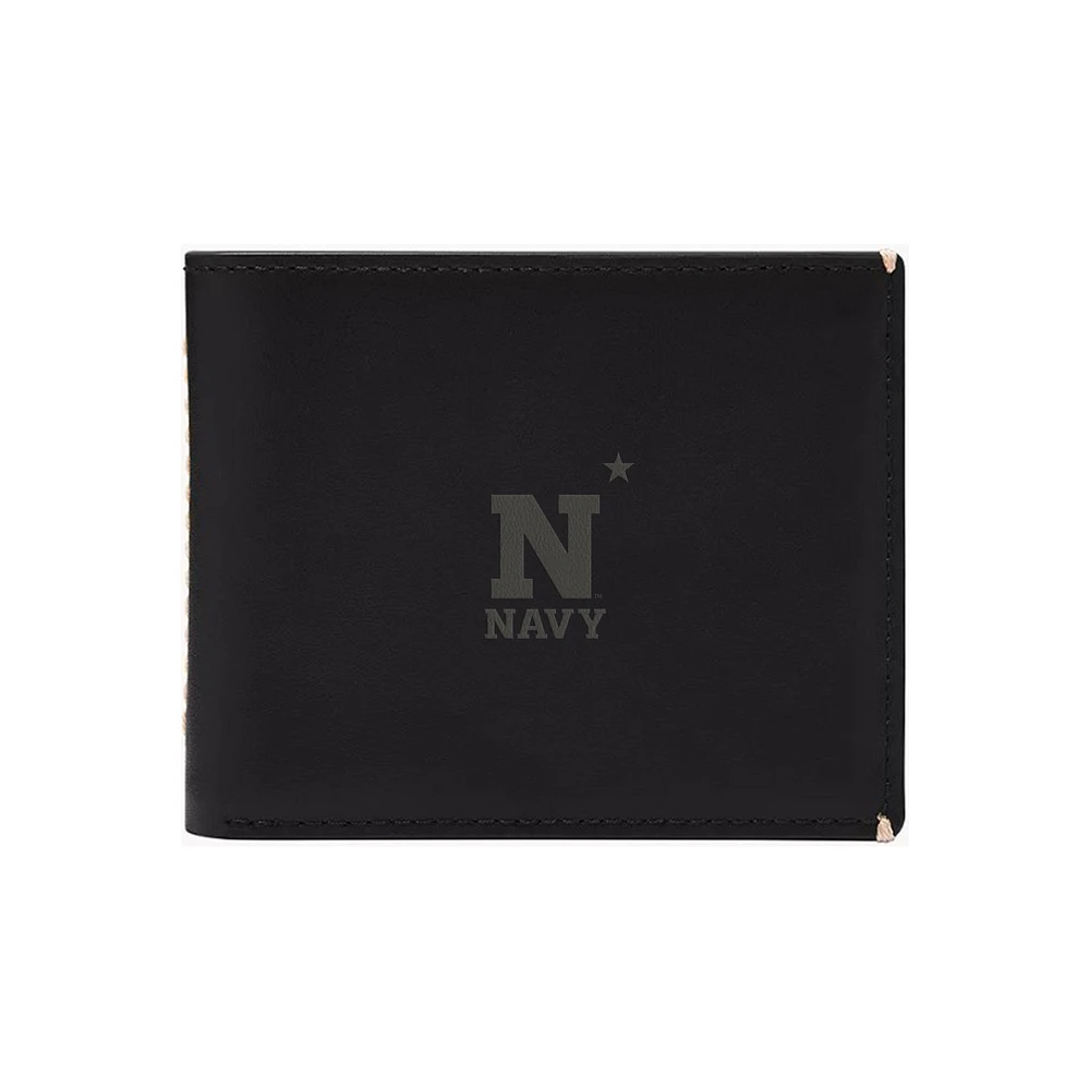 Fossil Navy Midshipmen Westover Leather Bifold Flip Wallet