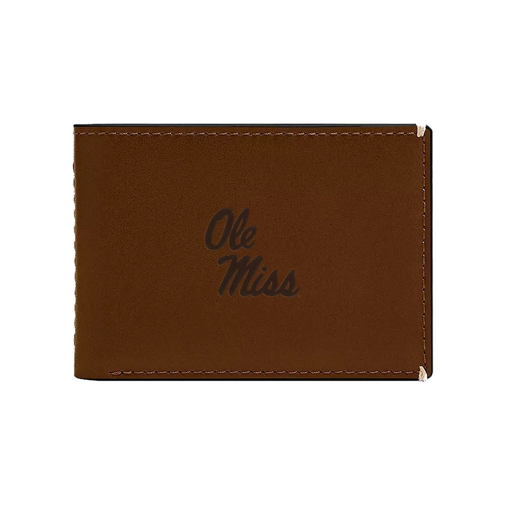 Fossil Ole Miss Rebels Westover Leather Front Pocket Wallet