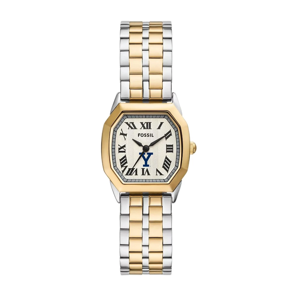 Fossil Yale Bulldogs Harlow Three-Hand Two-Tone Stainless Steel Watch