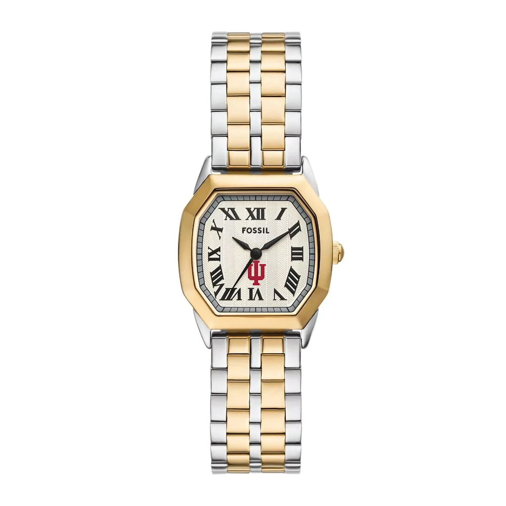 Fossil Indiana Hoosiers Harlow Three-Hand Two-Tone Stainless Steel Watch