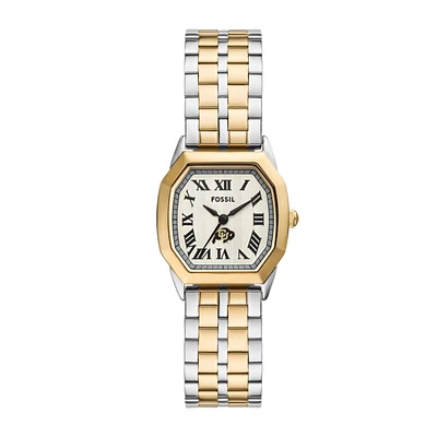 Fossil Colorado Buffaloes Harlow Three-Hand Two-Tone Stainless Steel Watch