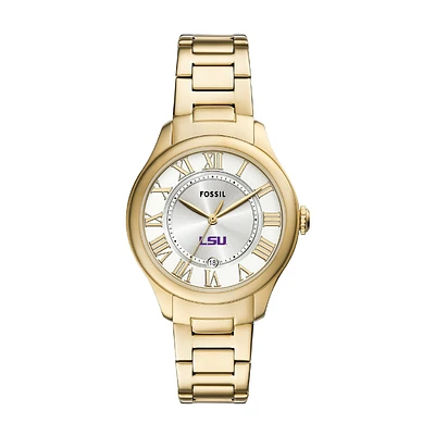 Fossil LSU Tigers Gilmore Gold Stainless Steel Watch