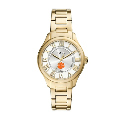 Fossil Clemson Tigers Gilmore Gold Stainless Steel Watch