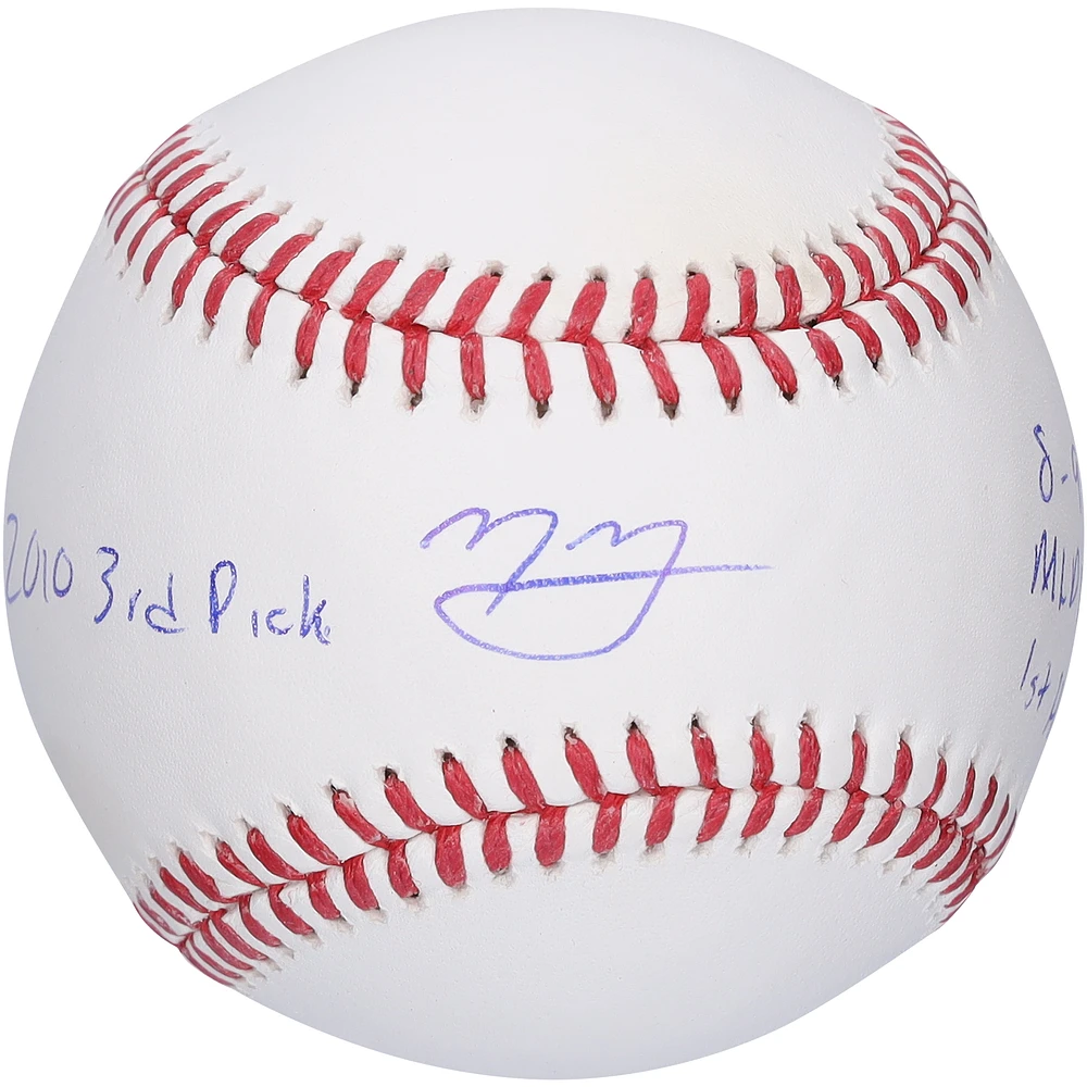 Manny Machado San Diego Padres Autographed Baseball with Multiple Inscriptions