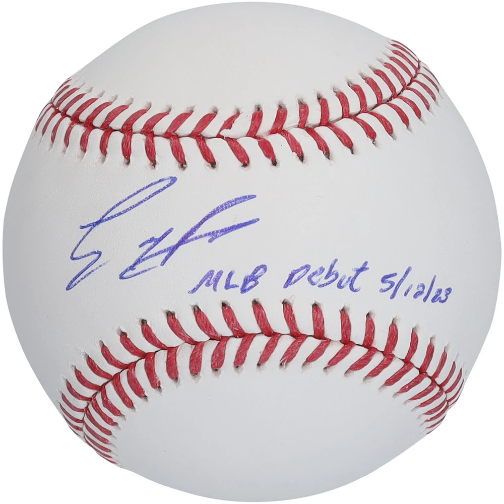 Eury Perez Miami Marlins Autographed Baseball with "MLB Debut 5/12/23" Inscription