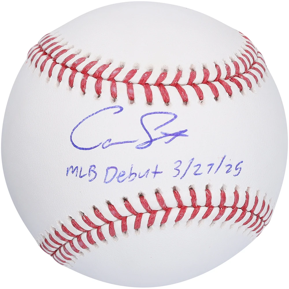 Cam Smith Houston Astros Autographed Baseball with "MLB Debut 3/27/25" Inscription