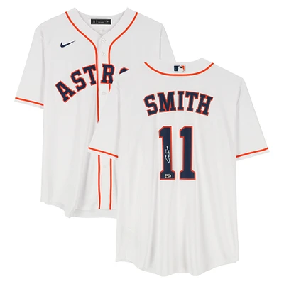 Cam Smith Houston Astros Autographed White Nike Replica Jersey