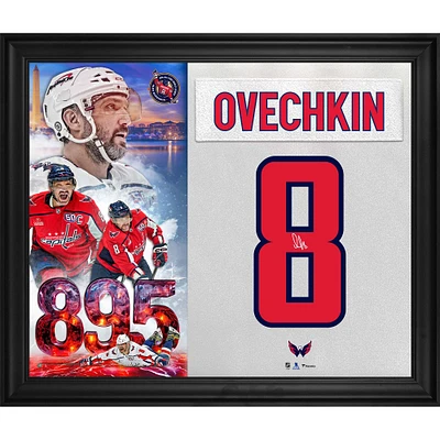 Alexander Ovechkin Washington Capitals Autographed Framed 20" x 24" 895th Goal Jersey Number Collage