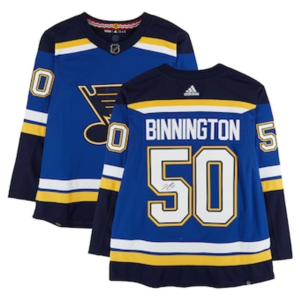 Jordan Binnington St. Louis Blues Autographed adidas Jersey