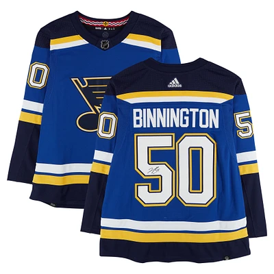 Jordan Binnington St. Louis Blues Autographed adidas Jersey