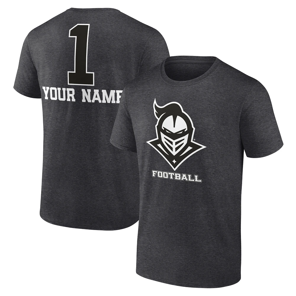 Men's Charcoal UCF Knights Personalized Any Name Monochrome T-Shirt