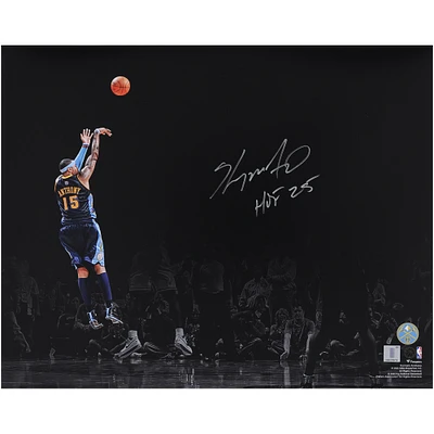 Carmelo Anthony Denver Nuggets Autographed 16" x 20" Game Winning Shot vs. Cleveland Cavaliers Spotlight Photograph with "HOF 25" Inscription