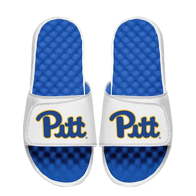 Youth ISlide White Pitt Panthers Primary Logo Slide Sandals