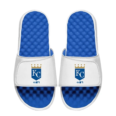 Youth ISlide White Kansas City Royals Primary Logo Slide Sandals